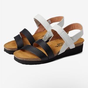 Naot black and white Sandel Kayla
